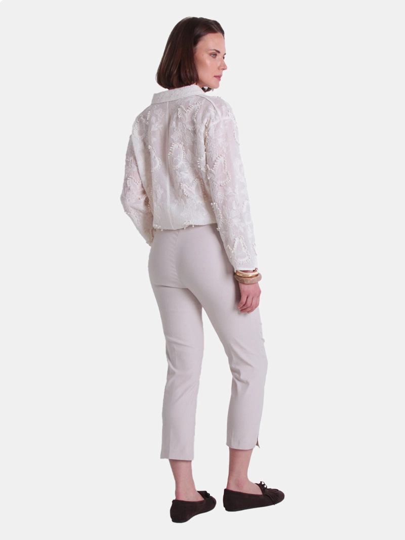 PANTALÓN MUJER WADO'S CROP TIRO ALTO PRETINA MEDIA ELASTICADA - 2