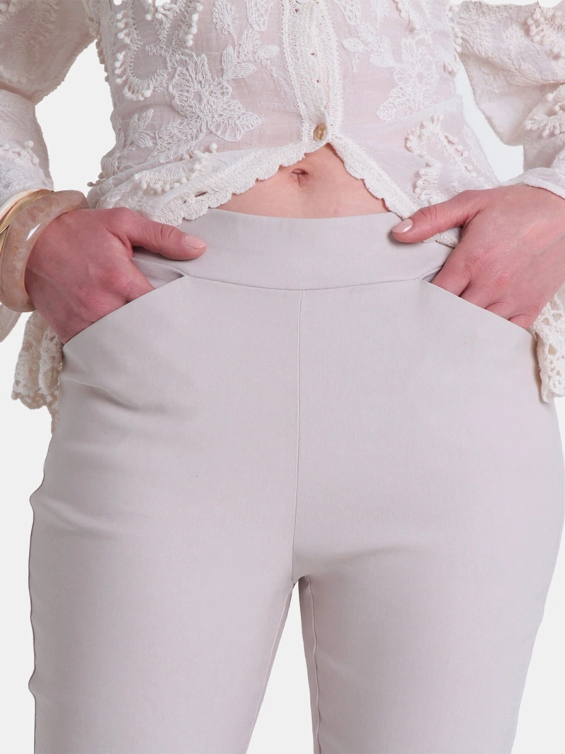 PANTALÓN MUJER WADO'S CROP TIRO ALTO PRETINA MEDIA ELASTICADA - 5