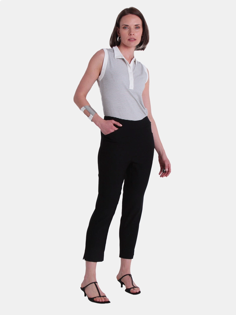 PANTALÓN MUJER WADO'S CROP TIRO ALTO PRETINA MEDIA ELASTICADA - 2