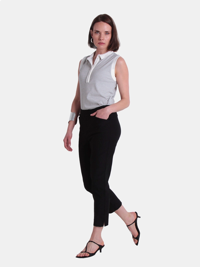 PANTALÓN MUJER WADO'S CROP TIRO ALTO PRETINA MEDIA ELASTICADA