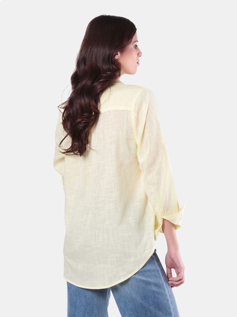 BLUSA MUJER WADO'S  MANGA LARGA ABOTONADA BOLSILLO - 2