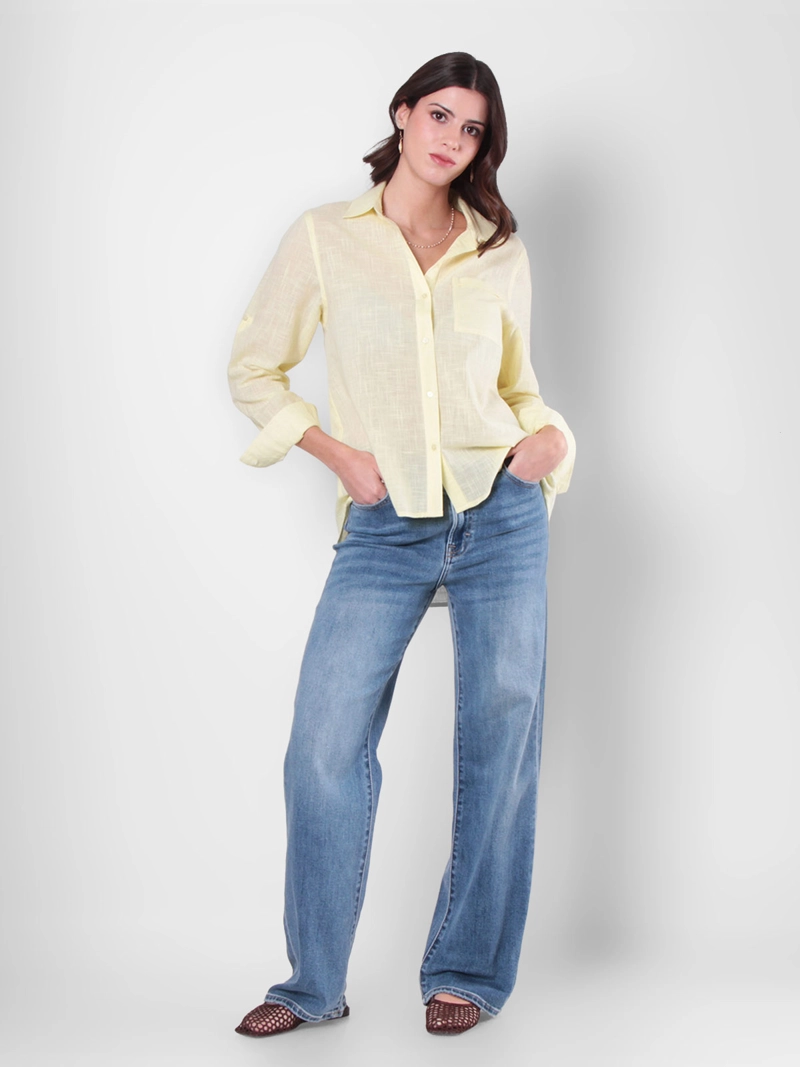 BLUSA MUJER WADO'S  MANGA LARGA ABOTONADA BOLSILLO - 5