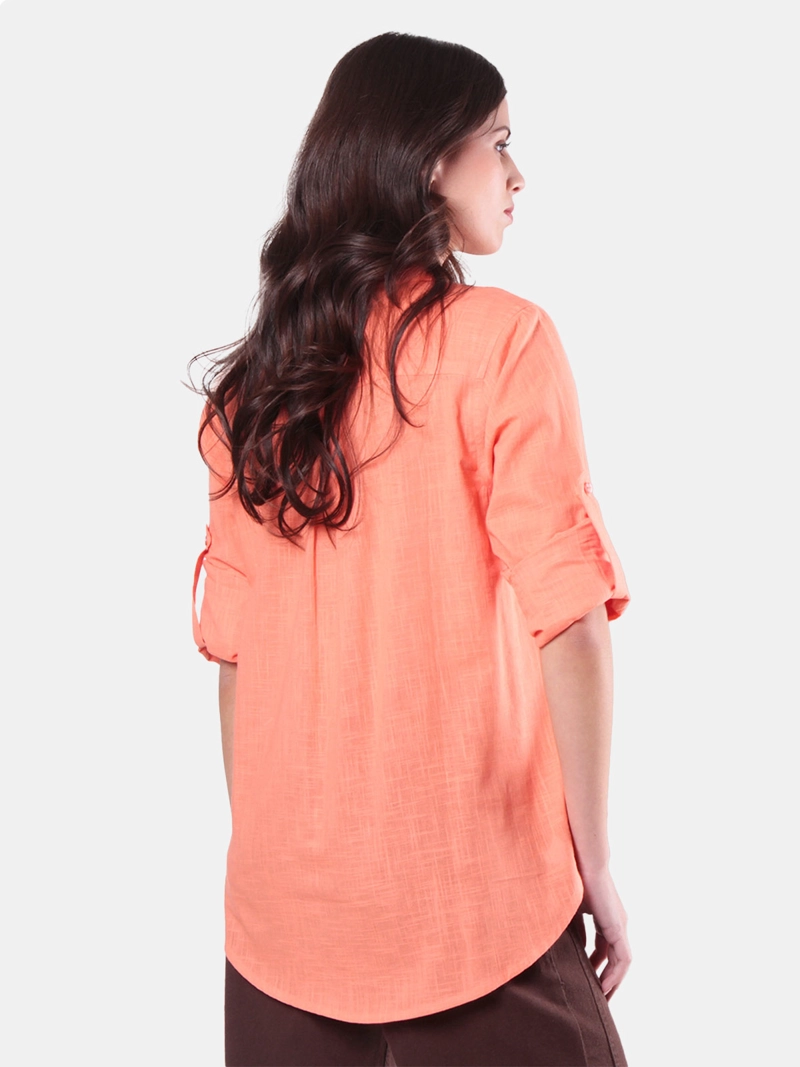 BLUSA MUJER WADO'S  MANGA LARGA ABOTONADA BOLSILLO - 2