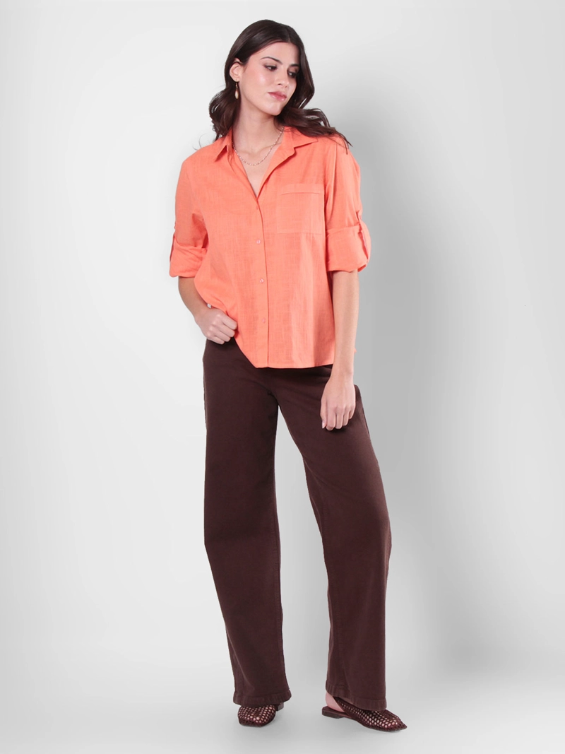 BLUSA MUJER WADO'S  MANGA LARGA ABOTONADA BOLSILLO - 5