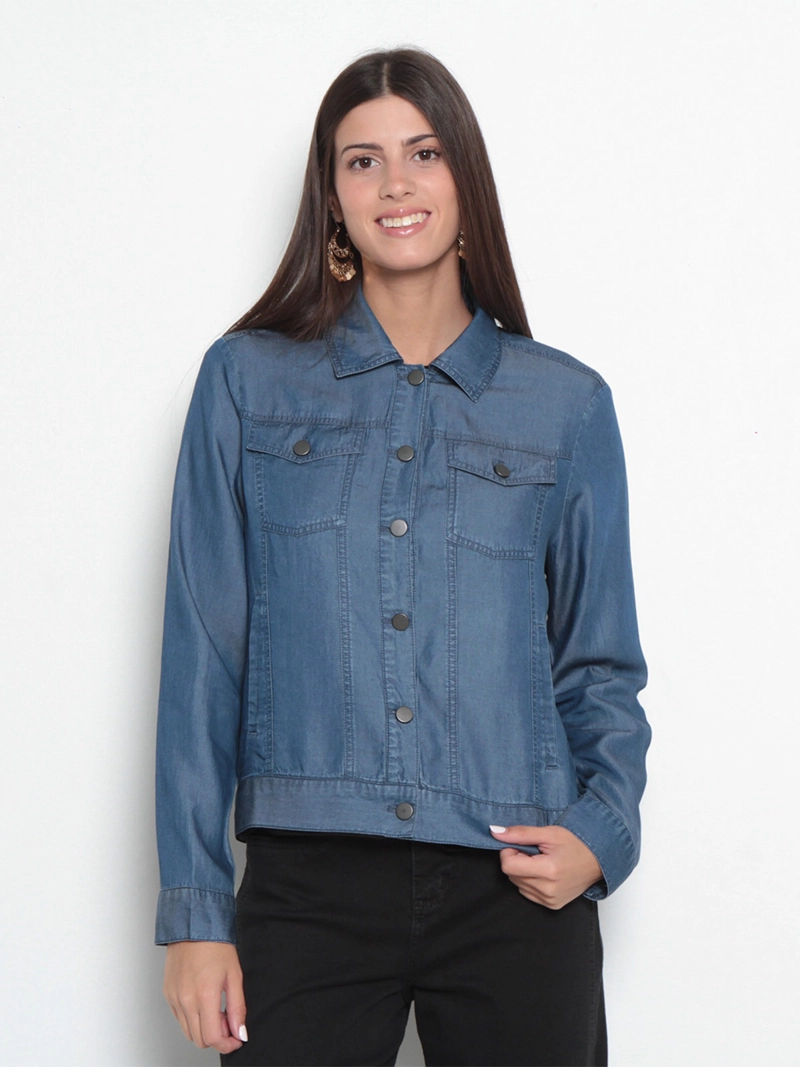 CHAQUETA MUJER WADOS MANGA LARGA ABOTONADA BOLSILLOS - 3