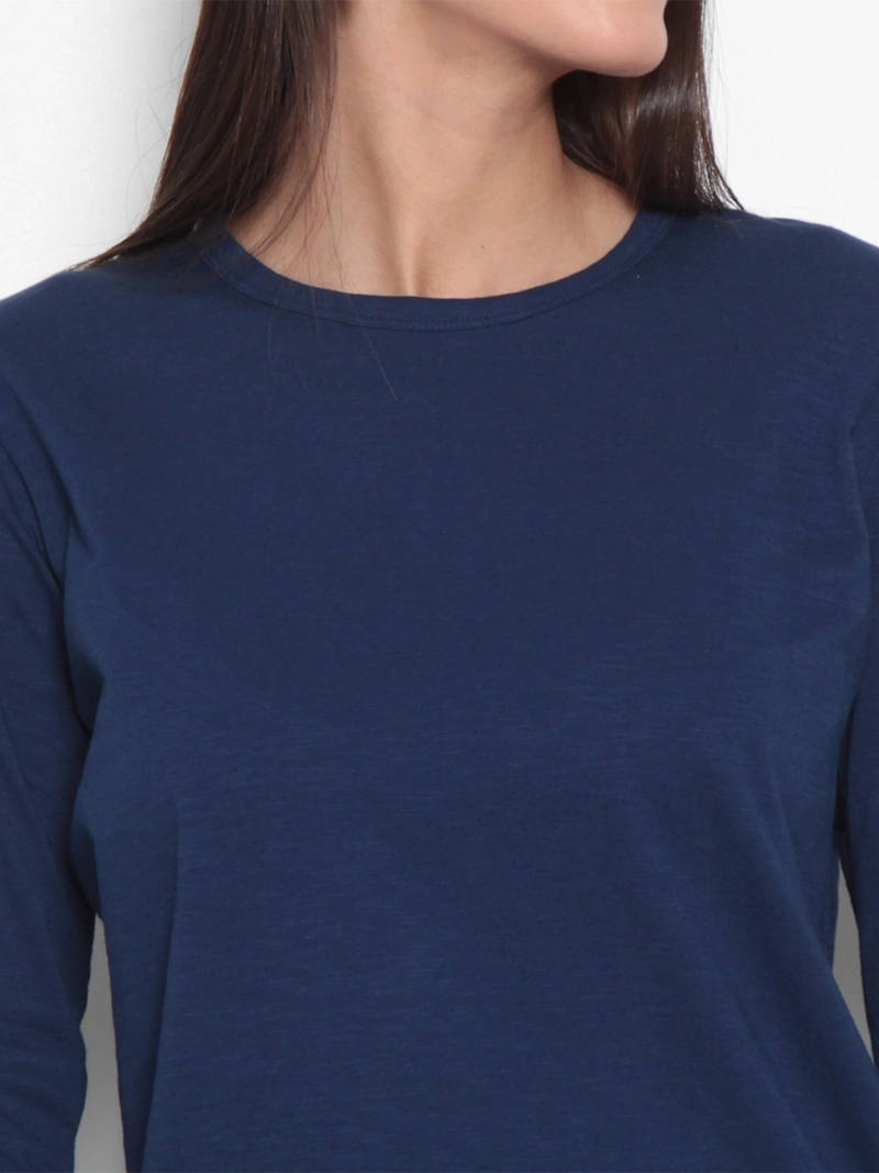 POLERA MUJER WADOS ALGODÓN ESCOTE REDONDO MANGA LARGA - 3