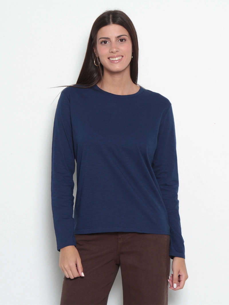 POLERA MUJER WADO'S MANGA LARGA ESCOTE V - 1