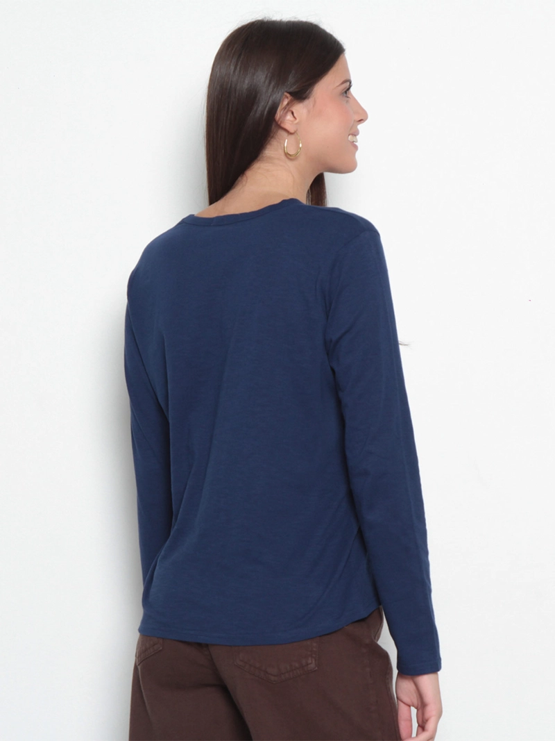 POLERA MUJER WADO'S MANGA LARGA ESCOTE V - 2