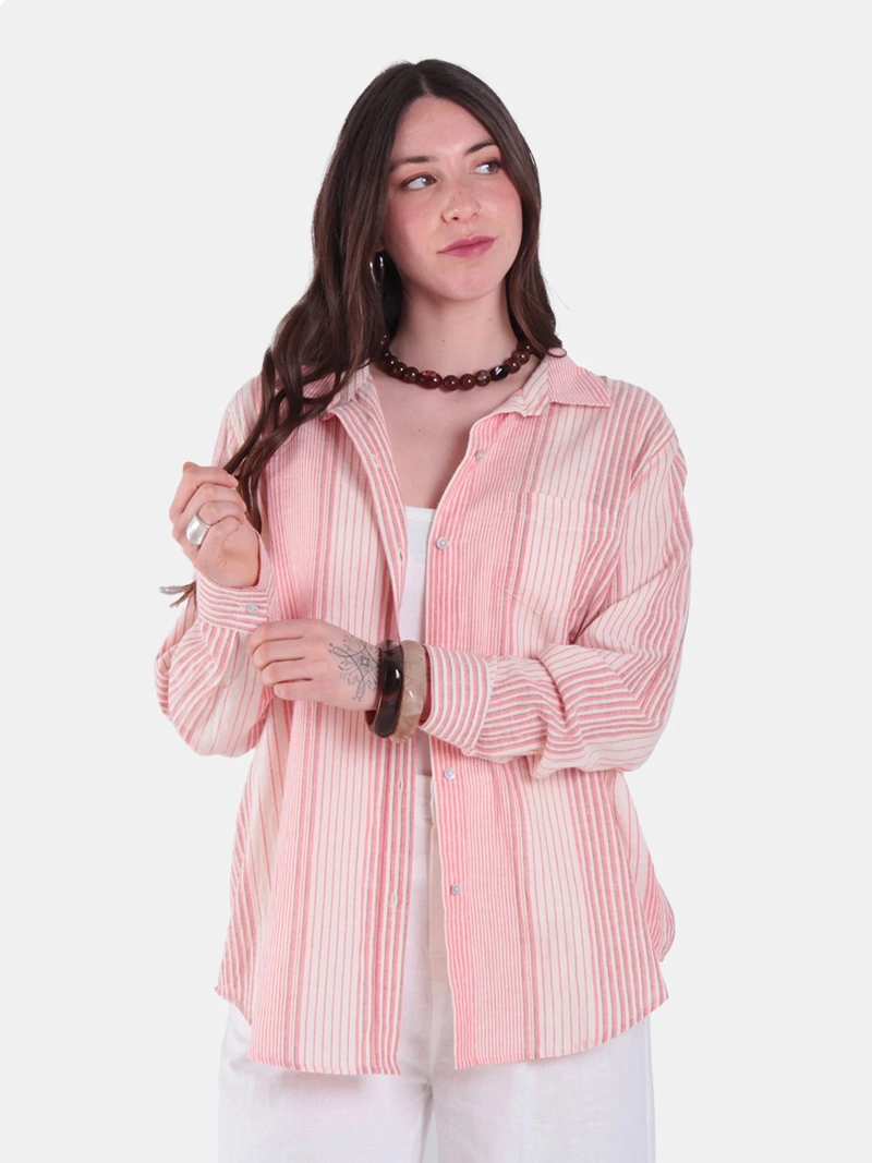 BLUSA MUJER WADO'S MANGA LARGA ABOTONADA REGULAR FIT
