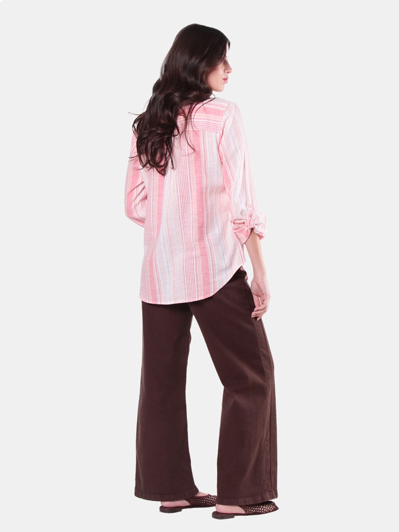 BLUSA MUJER WADO'S MANGA LARGA LISTADA ABOTONADA - 6