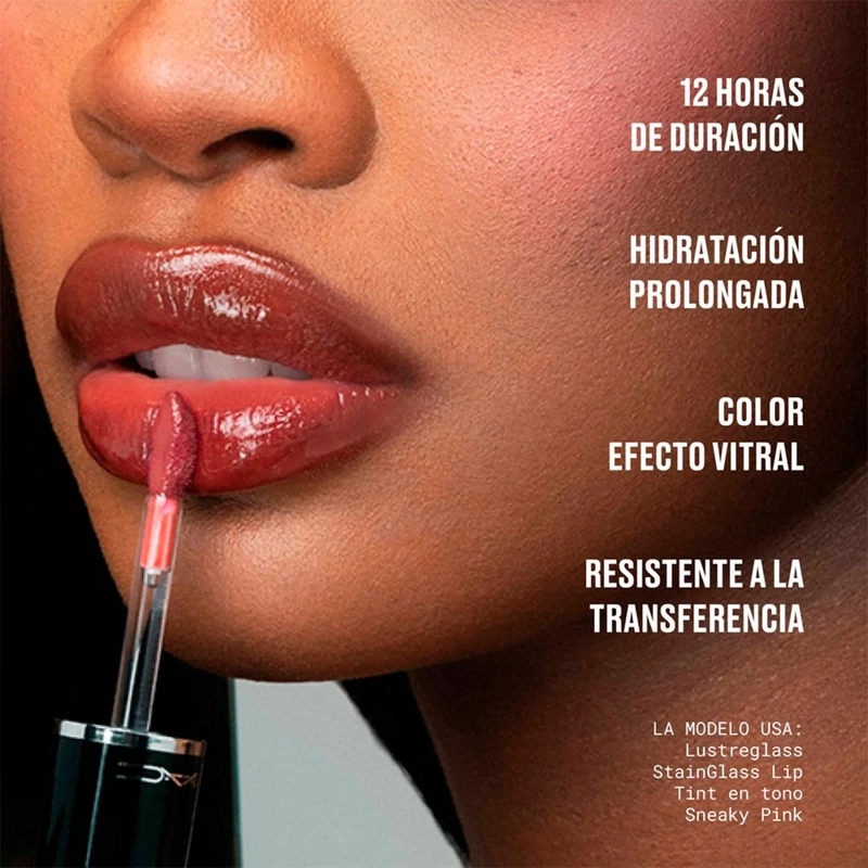 TINTA DE LABIOS MAC LUSTREGLASS STAINGLASS POSH PIT 3ML - 4