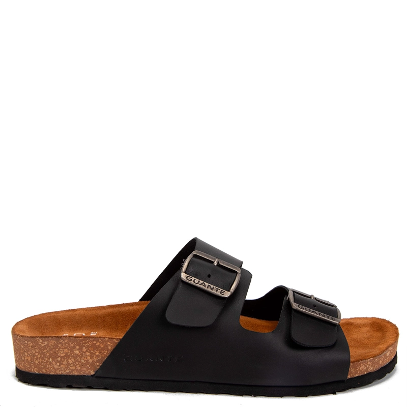 SANDALIAS HOMBRE GUANTE NEGRO CRETA CUERO