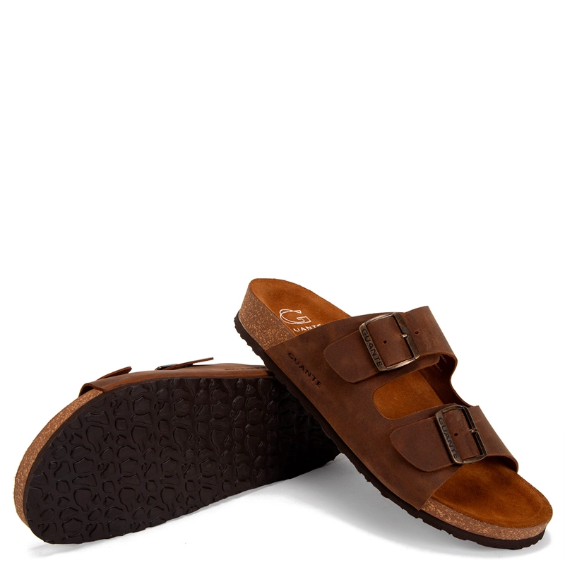 SANDALIAS HOMBRE GUANTE CHOCOLATE CRETA CUERO - 4