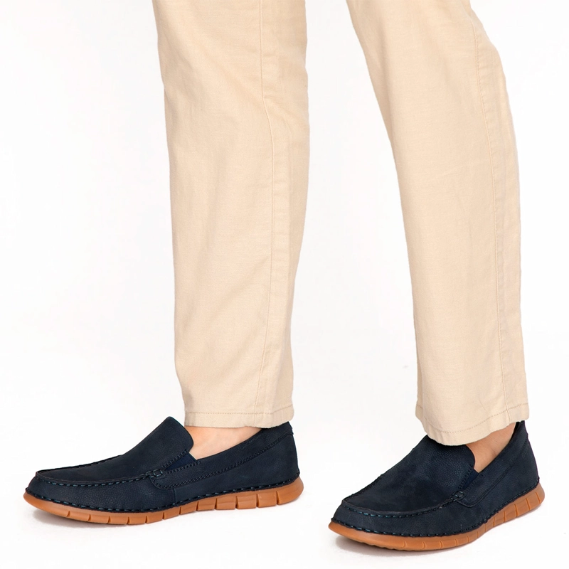 MOCASINES HOMBRE GUANTE AZUL MARINO SEASIDE CUERO - 5