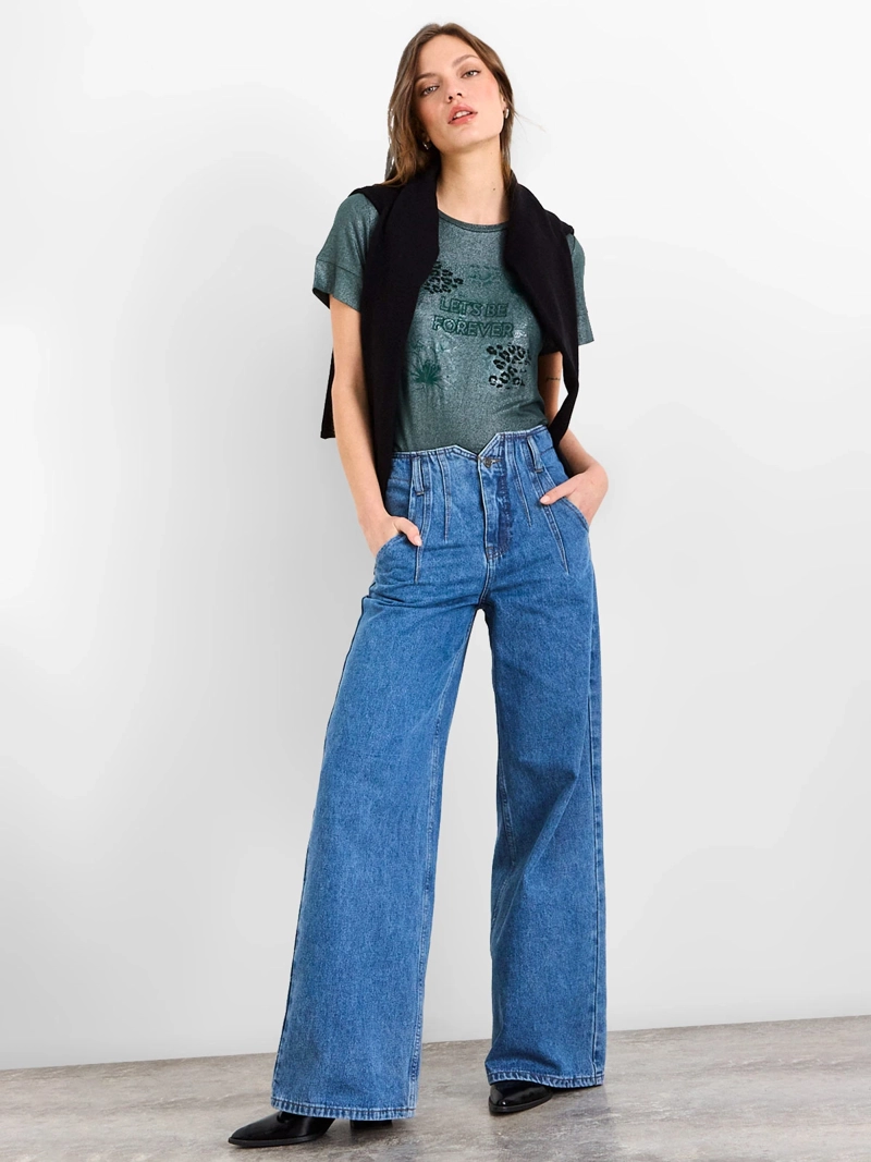 POLERA MUJER IO MANGA CORTA ESTAMPADA - 4