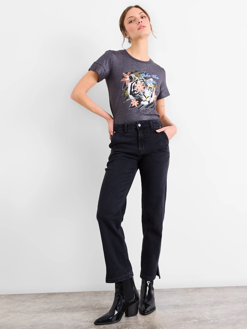 POLERA MUJER IO MANGA CORTA ESTAMPADA - 4