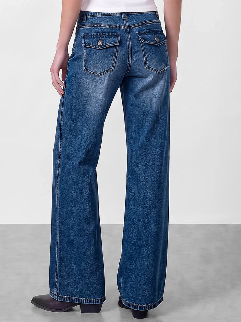 JEANS MUJER RAINDOOR ALGODÓN DOBLE BOTÓN - 5
