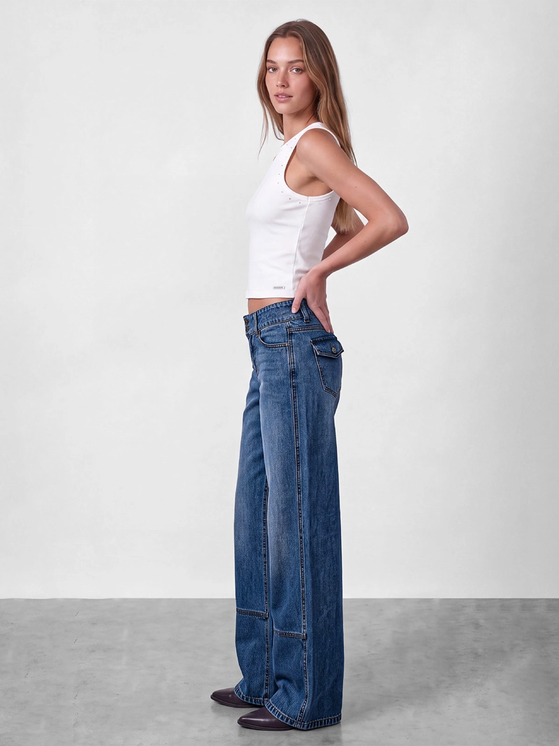 JEANS MUJER RAINDOOR ALGODÓN DOBLE BOTÓN - 1