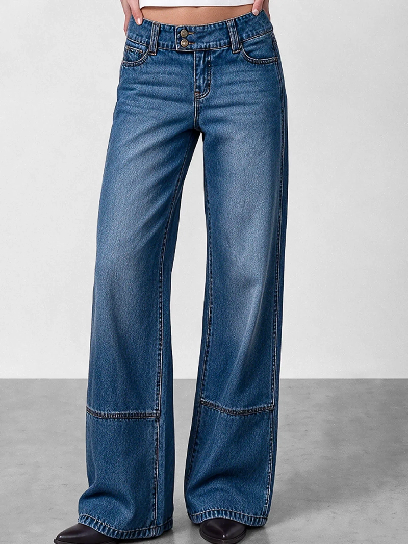 JEANS MUJER RAINDOOR ALGODÓN DOBLE BOTÓN - 2