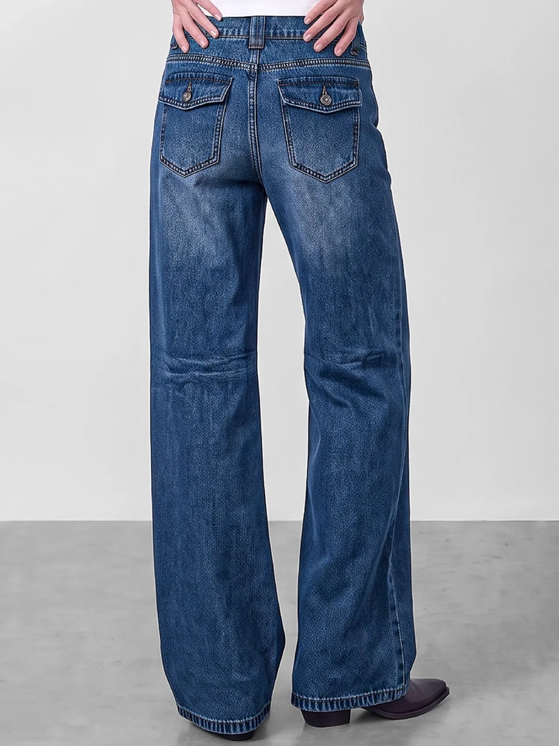 JEANS MUJER RAINDOOR ALGODÓN DOBLE BOTÓN - 4