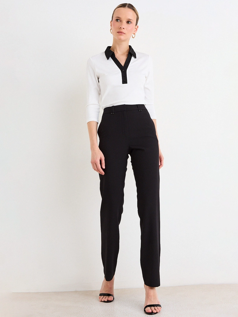 PANTALÓN MUJER ASH RECTO PRETINA ANCHA