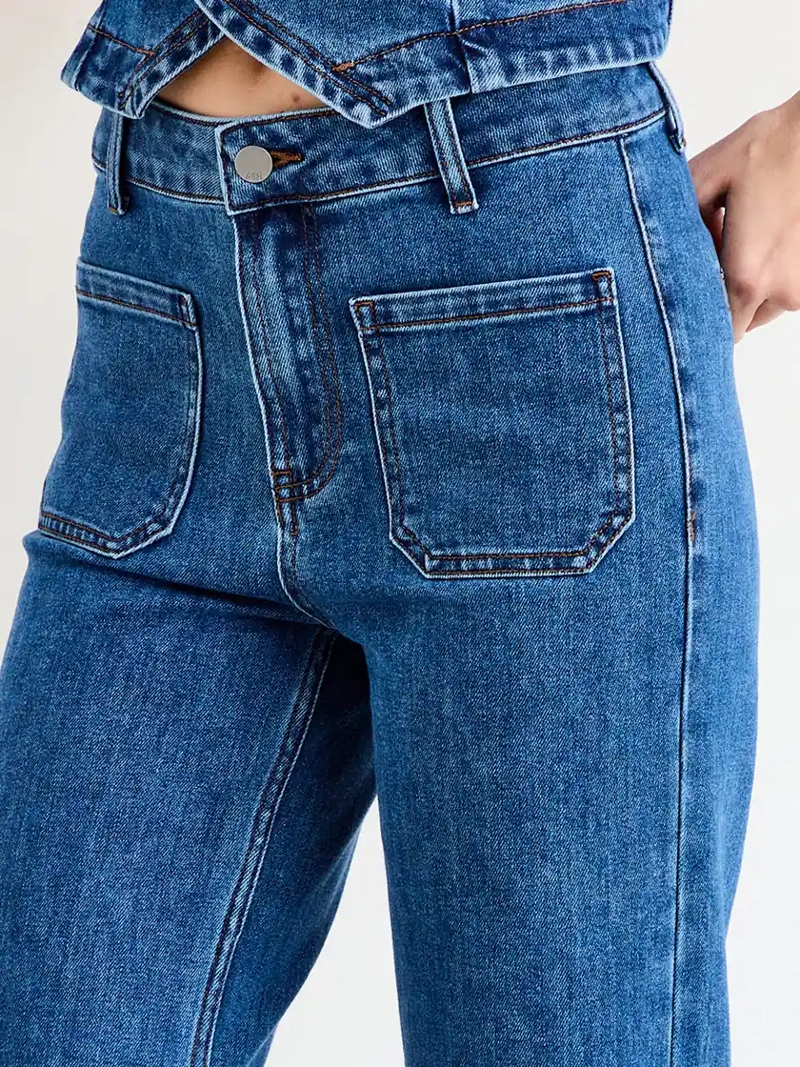 JEANS MUJER ASH ALGODÓN FLARE - 4