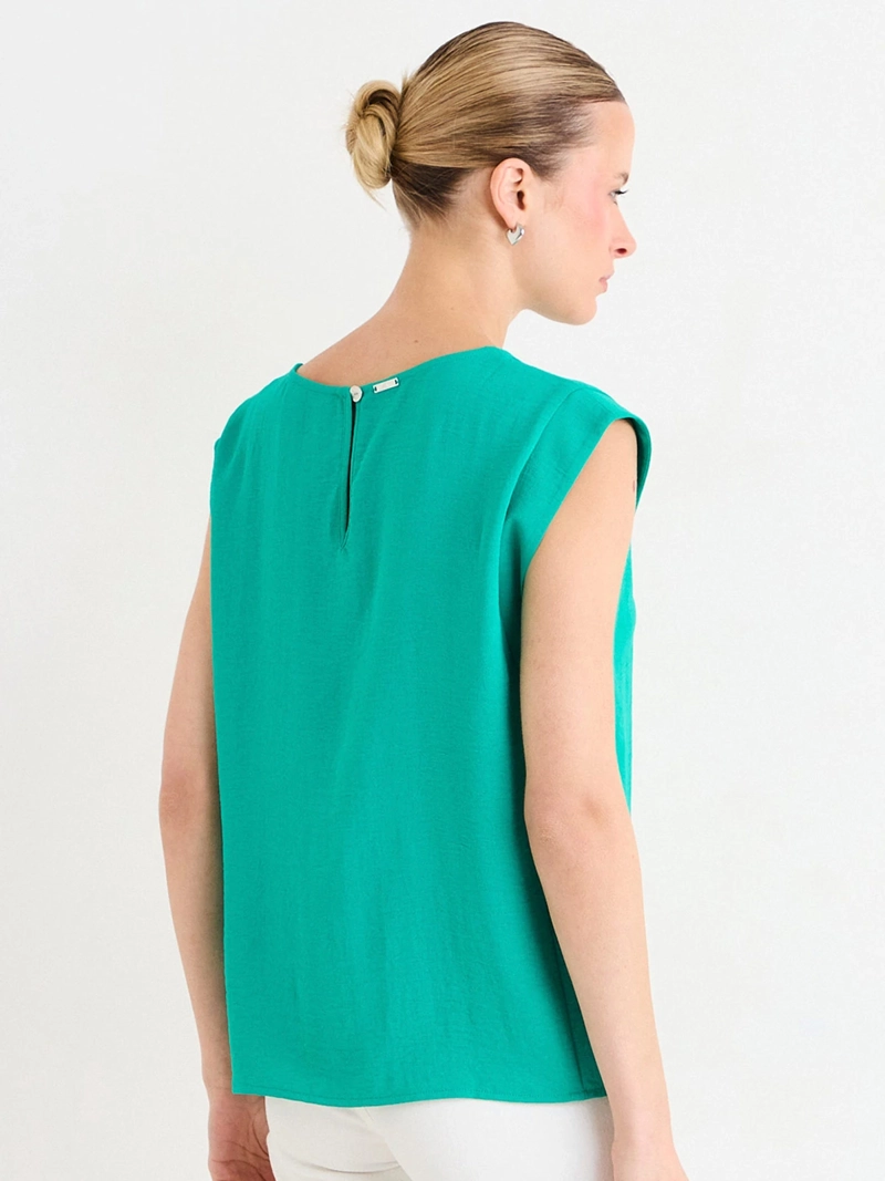 BLUSA MUJER ASH ESCOTE REDONDO MANGA CAÍDA - 2