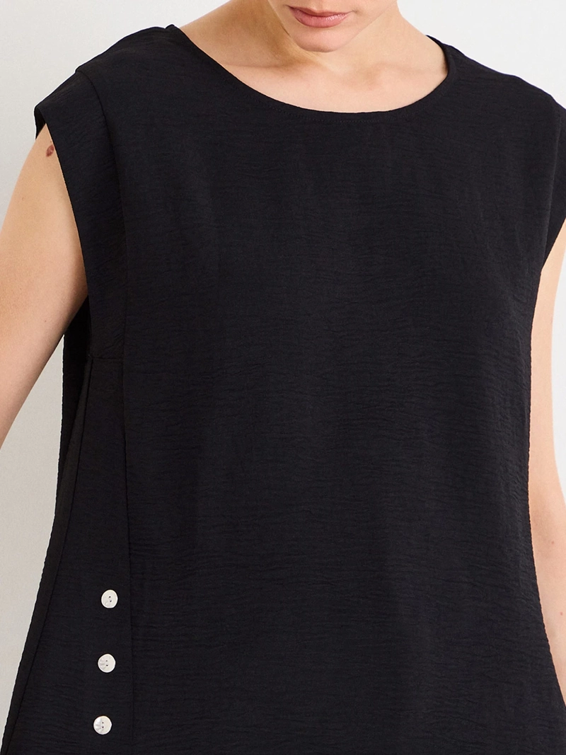 BLUSA MUJER ASH ESCOTE REDONDO MANGA CAÍDA - 3