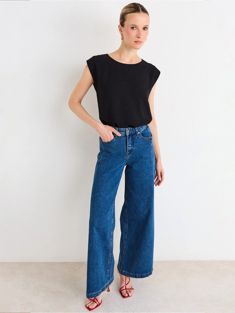 BLUSA MUJER ASH ESCOTE REDONDO MANGA CAÍDA - 4