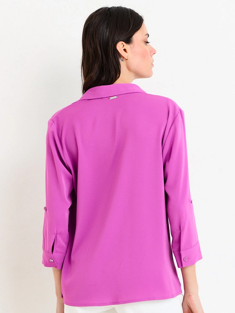 BLUSA MUJER ASH ESCOTE EN V MANGA 3/4 - 2