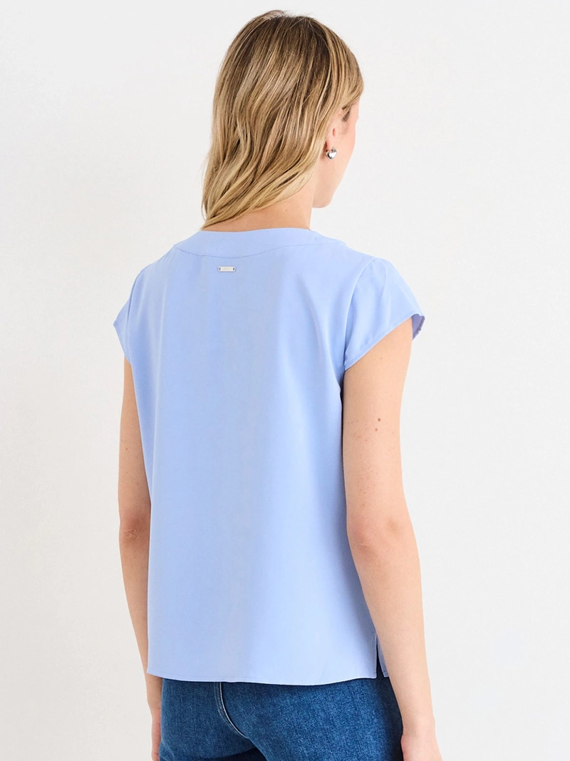 BLUSA MUJER ASH ESCOTE EN V MANGA CORTA - 2