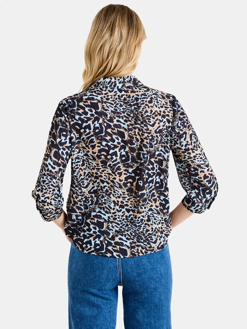 BLUSA MUJER ASH MANGA 3/4 PRINT ESCOTE EN V - 2