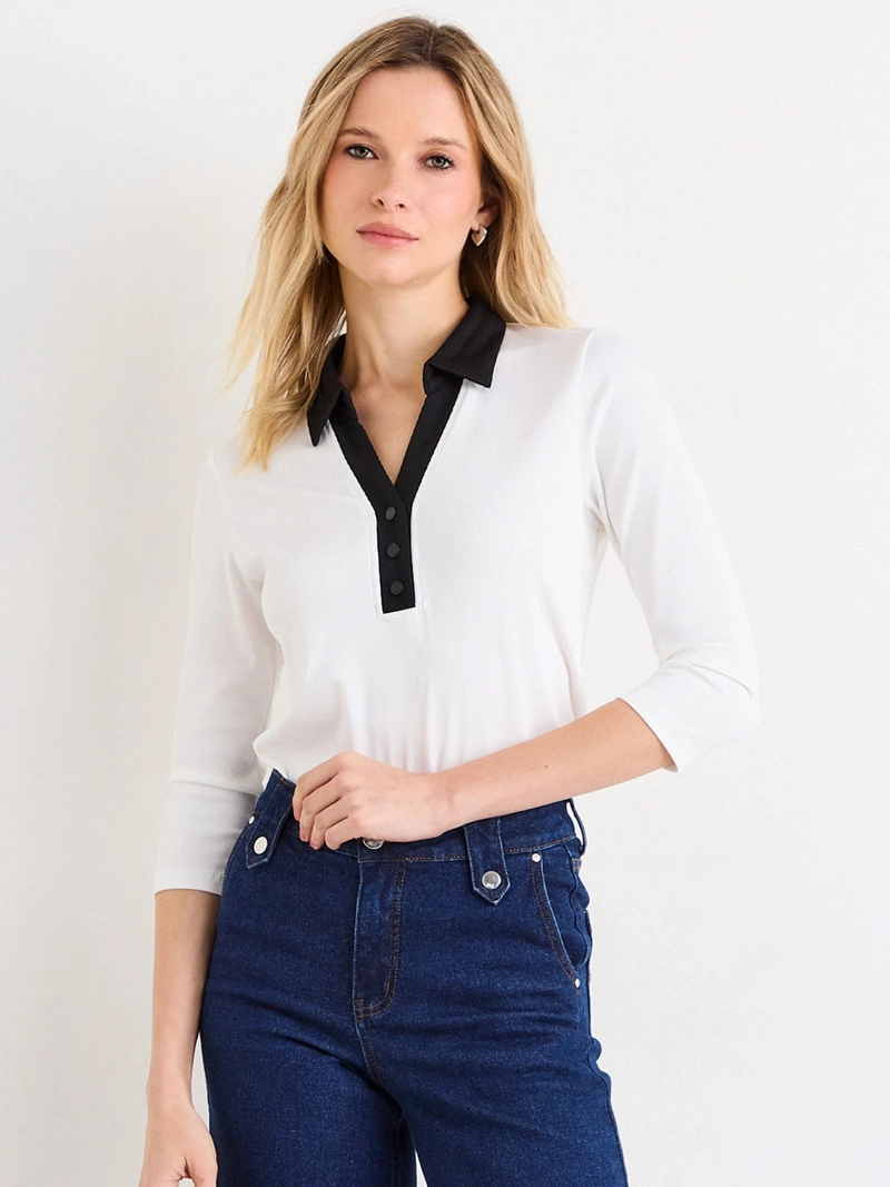 POLERA MUJER ASH MANGA LARGA - 1