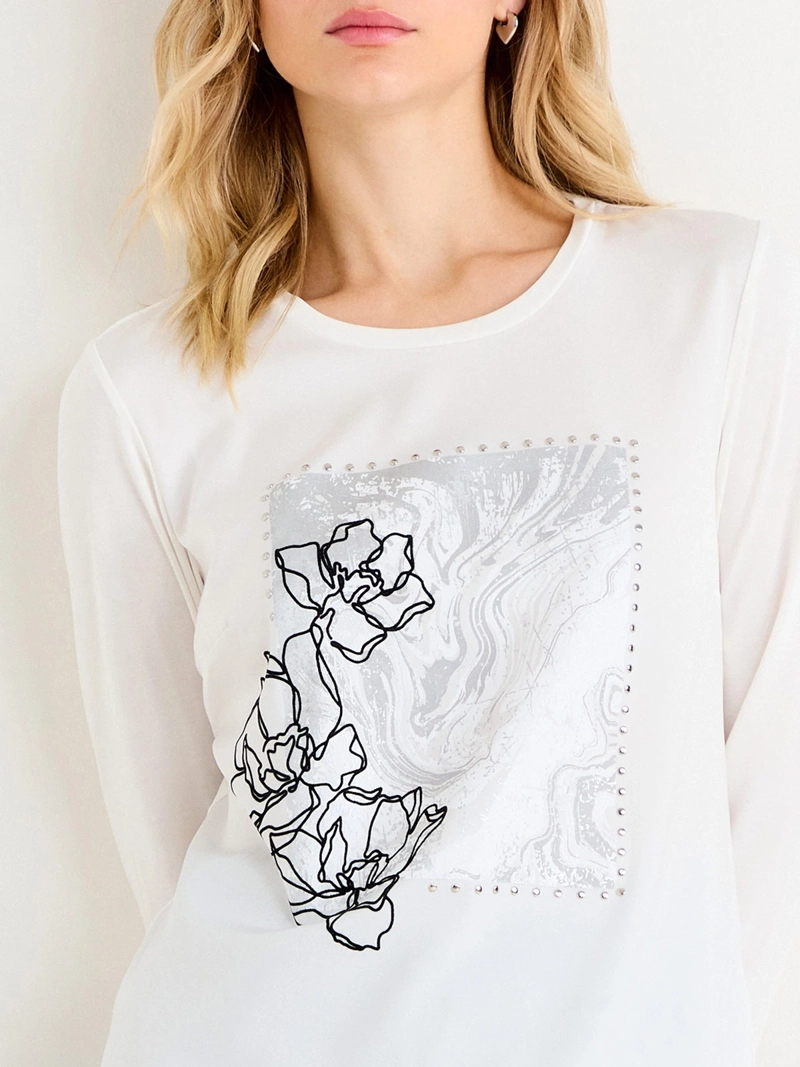 POLERA MUJER ASH ESCOTE REDONDO MANGA LARGA - 3