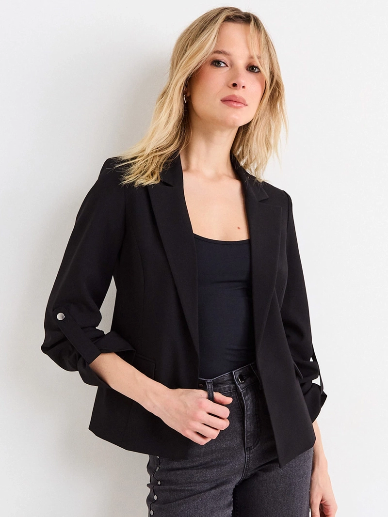 BLAZER MUJER ASH CUELLO Y SOLAPA CLÁSICA BOLSILLO CON TAPA
