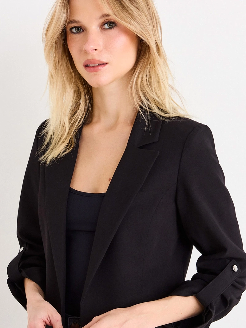 BLAZER MUJER ASH CUELLO Y SOLAPA CLÁSICA BOLSILLO CON TAPA - 3