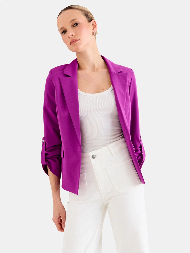 BLAZER MUJER ASH CUELLO Y SOLAPA CLÁSICA BOLSILLO CON TAPA