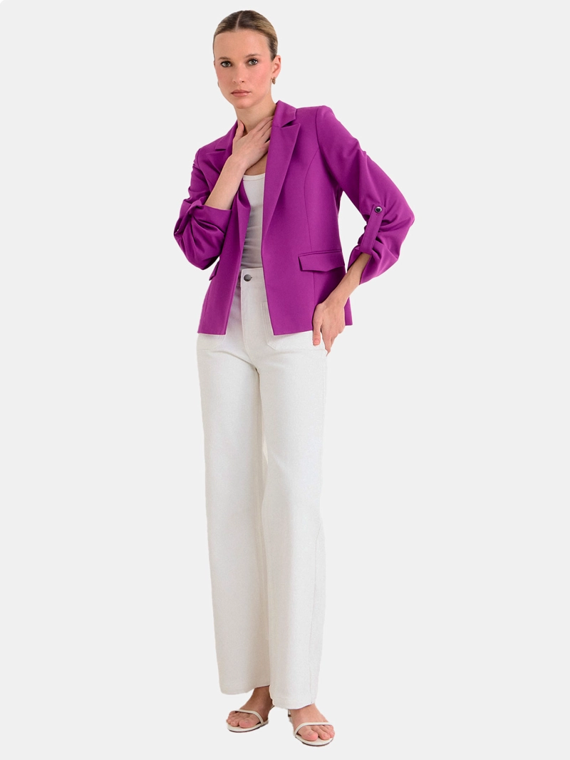 BLAZER MUJER ASH CUELLO Y SOLAPA CLÁSICA BOLSILLO CON TAPA - 4