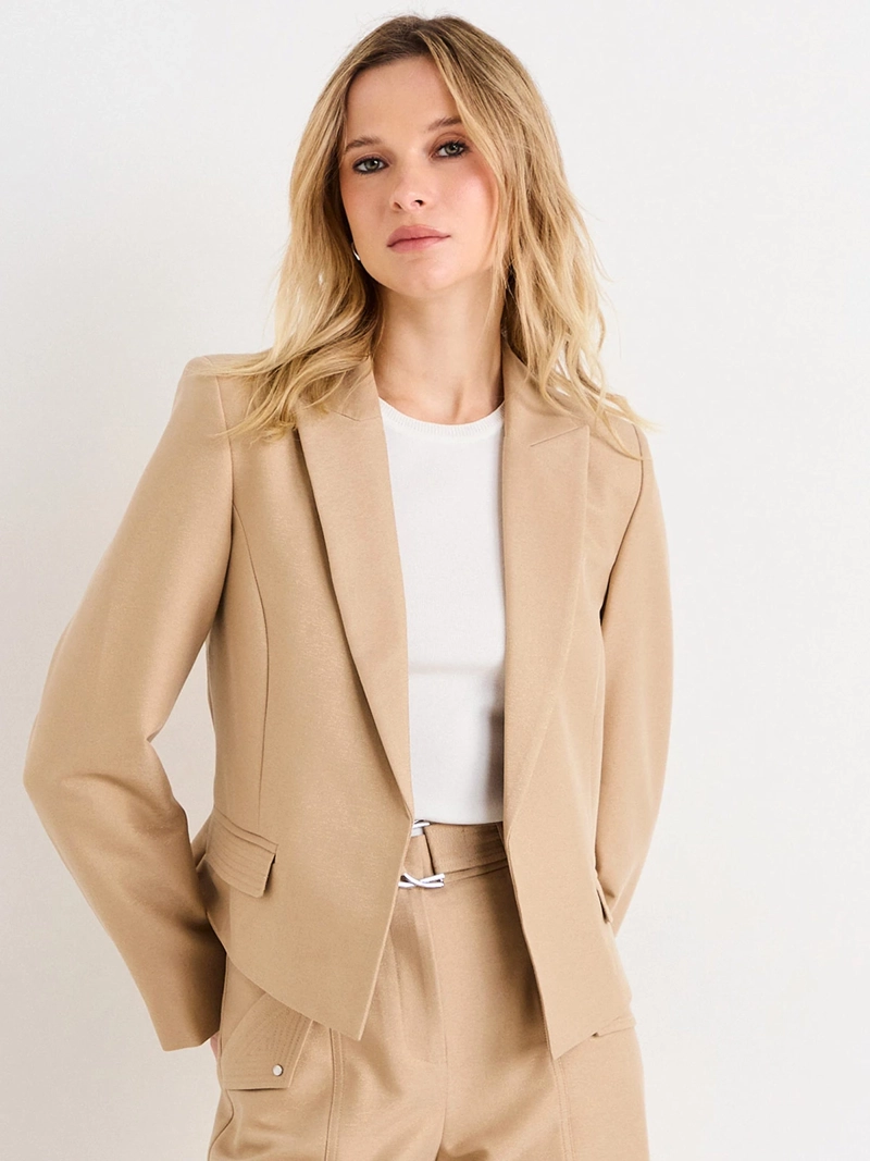 BLAZER MUJER ASH CUELLO Y SOLAPAS ESTILIZADAS - 1