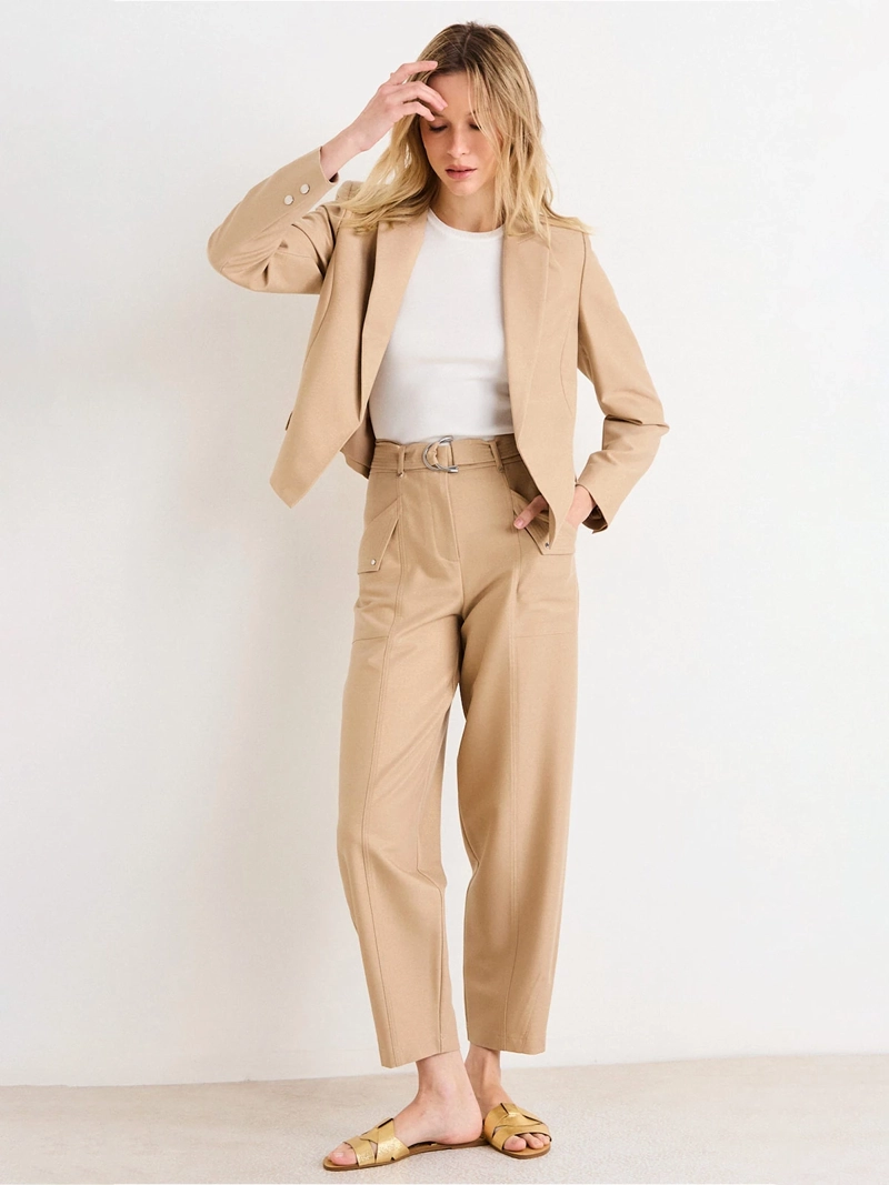 BLAZER MUJER ASH CUELLO Y SOLAPAS ESTILIZADAS - 4
