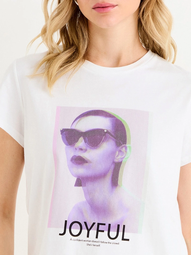 POLERA MUJER ASH ALGODÓN MANGA CORTA - 3