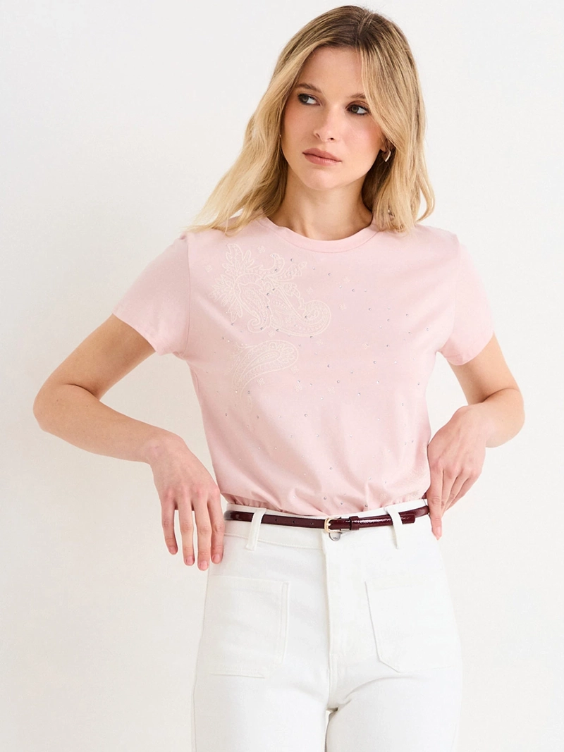 POLERA MUJER ASH ALGODÓN MANGA CORTA