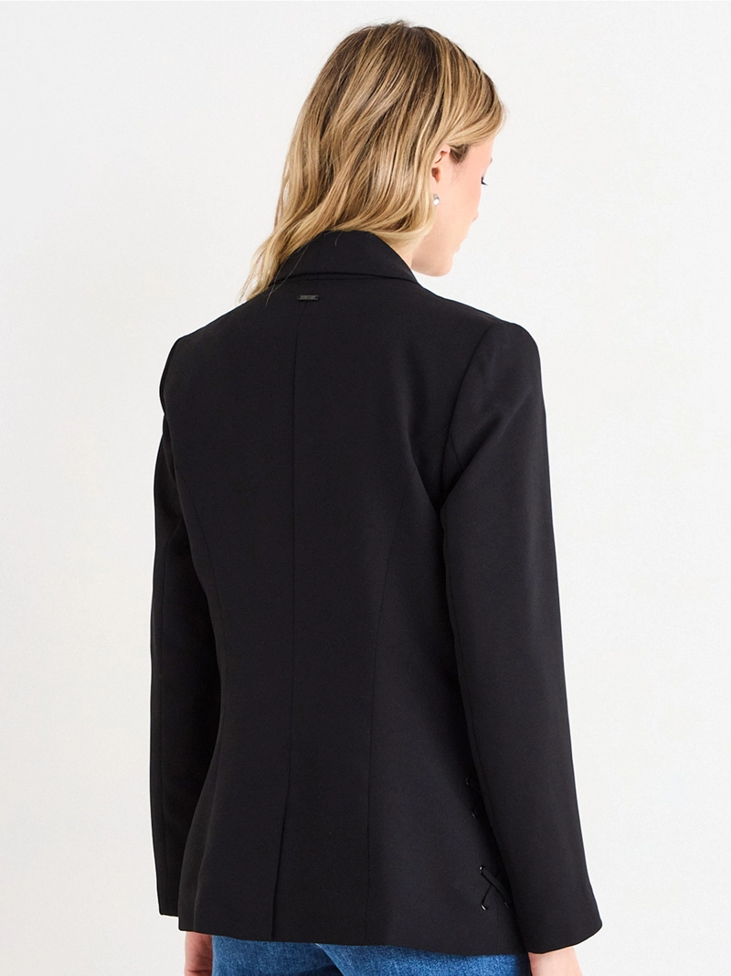 BLAZER MUJER ASH MANGA LARGA SOLAPA CONTINUA - 2
