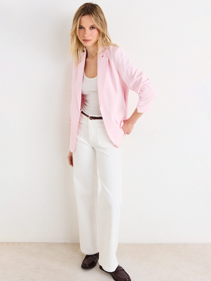 BLAZER MUJER ASH CUELLO CLÁSICO MANGA LARGA TEXTURA - 4