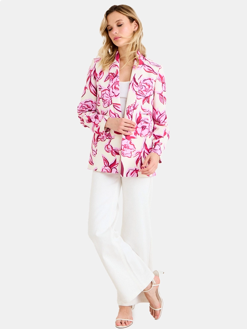 BLAZER MUJER ASH SOLAPA ALARGADA FORRADO BOTÓN METÁLICO - 4