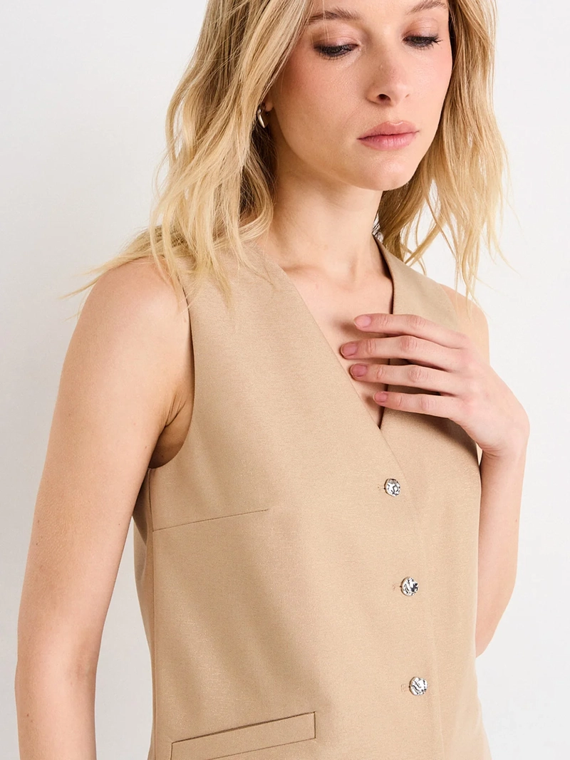 GILET MUJER ASH ESCOTE EN V - 3