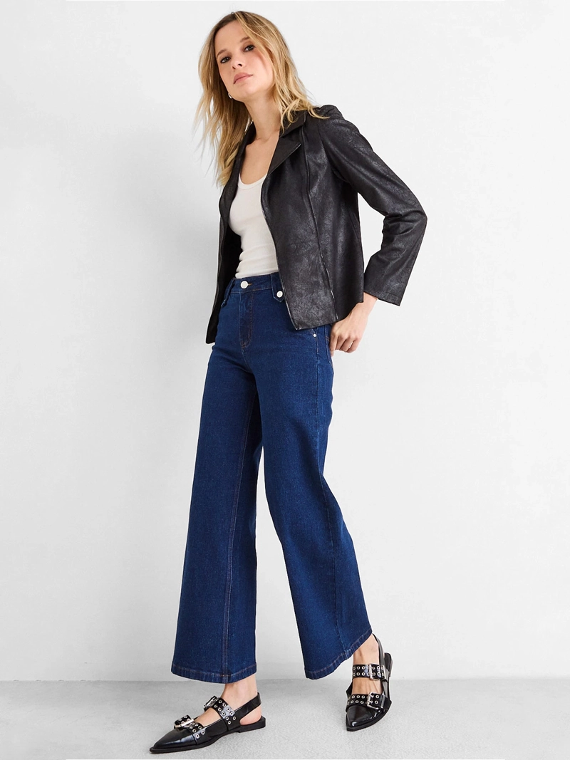 CHAQUETA MUJER ASH SUEDE EFECTO CRAQUELADO FORADA BOLSILLOS OCULTOS - 4