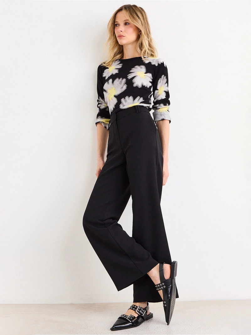 SWEATER MUJER ASH ALGODÓN ESCOTE REDONDO MANGA CORTA FLORAL - 4