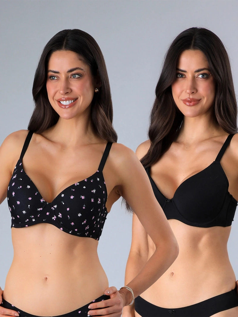 PACK X2 SOSTÉN MUJER FLORES PERFECT COVER