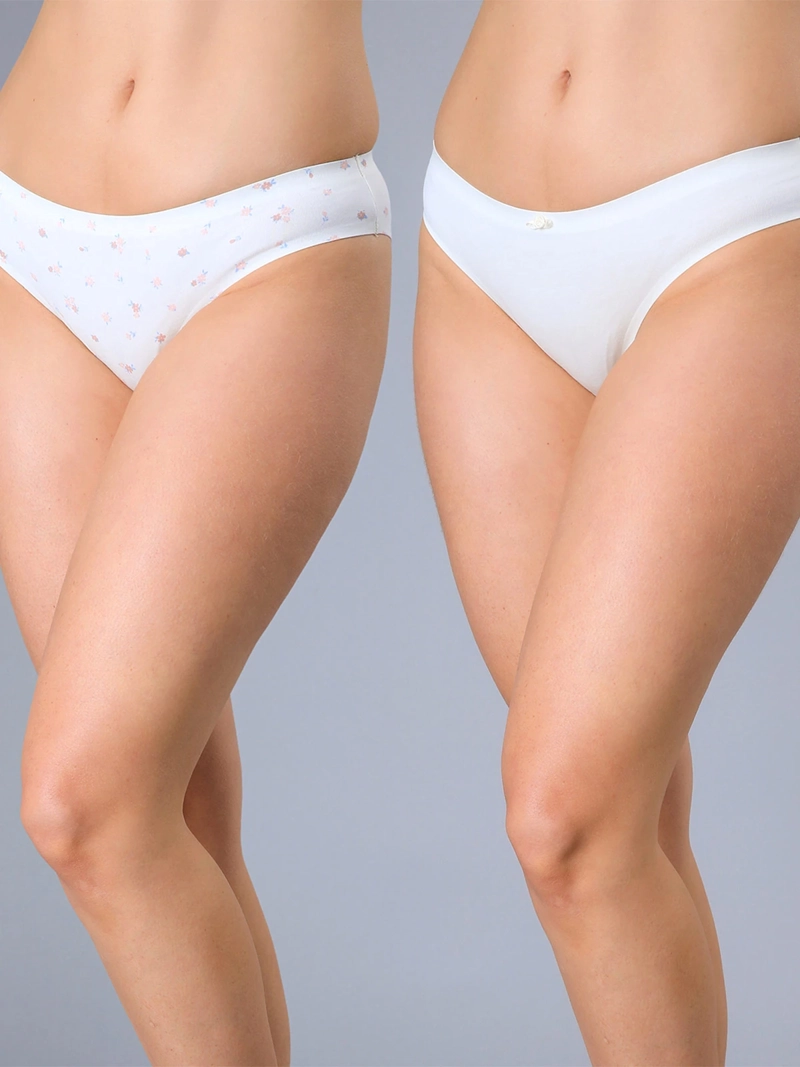 PACK X2 CALZÓN MUJER FLORES BIKINI BONDED